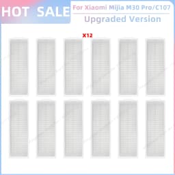 Fit For Xiaomi Mijia M30 Pro /C107 Robot Vacuum Parts Roller Side Brush Cover Hepa Filter Mop Cloth Bracket Dust Bag Accessories