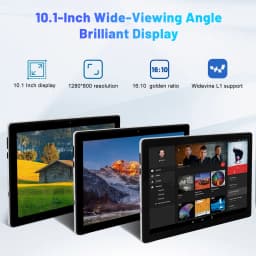 URAO 10.1 Inch Octa Core Tablet PC 10(3+7)GB RAM 64GB ROM Android 14 LCD 1280*800 HD 5000mAh Lightweight Student Daily Tablet Support TF Card 1TB Expand Back To School Study Entertainment Tablet