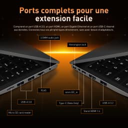 HYPERSTRIX 16" Core I5 Laptop, 16GB RAM, 512GB SSD, MS Office 2024, IPS(1920 * 1200) 16:10 Display, Win 11 Pro Notebook Computer with BT5.0 Wi-Fi, 3*USB A, HDMI, RJ45, Backlit Keyboard, Space Grey