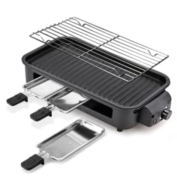 Electric Grill, Smokeless Electric Grill, Non-stick Coating, Removable Griddle/Grill Rack/Tray, Suitable for family and Hall of Residence Parties and Barbecues