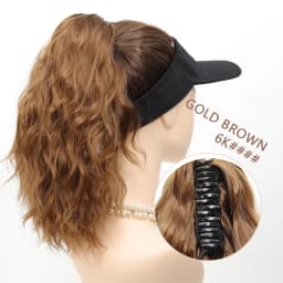 14‘’ Synthetic Short Wave Ponytail Claw Clip in Hair Extension Black Brown Gold Hairpiece for Women