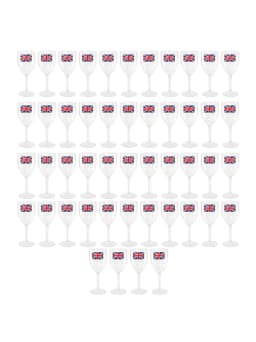 Pack of 12 Union Jack Plastic Wine Glasses - 300ml/10oz Durable, Reusable Cups for Parties, BBQs & British Celebrations
