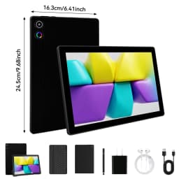 BUFO KB10L 10.1 Inch A333 Octa Core Tablet 24GB(3+21G) RAM 64GB ROM Android 16 1280*800 LCD Screen 6000mAh Battery 5MP Front 8MP AF Rear Camera Support TF Card Up to 1TB Type-C 2.0 Tablet PC for Study Office Entertainment