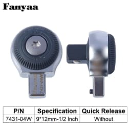 Fanyaa Wrench Ratchet Head Replacement Part Square Tenon Drive End 9*12,14*18mm, 1/4 3/8 1/2 3/4 Inch Reversible Socket Ratchet