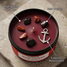 7 Chakra Scented Candle Set, 7 X 3oz Soy Wax Tin Candles with Real Crystals Metal Charms for Meditation Yoga Home Decor Gift Set