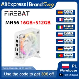 Firebat Mn56 Mini Pc Windows11 Amd R7-8745Hs Ddr5 16Gb+ 512Gb Ssd/Amd R7 H255 Lpddr5 24Gb+1Tb Ssd 8 Cores Desktop Computer Bt 5.2 Wifi6 HDMI Type-C USB