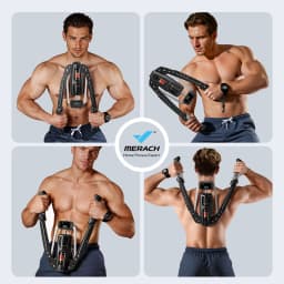 Merach Twister Arm Trainer With Counting 22-440lb Adjustable Hydraulic Cylinder Power Forearm Strengthener Arm Twister Workout Equipment Home Chest Expander Shoulder Muscle Training Fitness Equipment