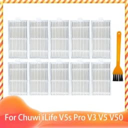 For ILife ZACO V5s Pro V3 V5 V5s V3s V50 X5 Spare Side Brush HEPA Pre Filter Mop Cloth Robot Vacuum Cleaner