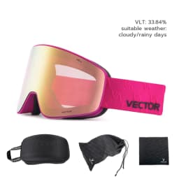 VECTOR Brand Double Layer Anti Fog Magnetic Absorption Cylindrical Ski Goggles UV400 Men Women Ski Glasses Snowboard POC Glasses