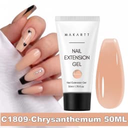 Makartt HEMA-Free Poly Nail Extension Gel 50ml, Hybrid Acrygel Builder Multi-Color, Long-Lasting French Manicure DIY Nail Art