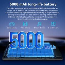 URAO C108 10.1 Inch Narrow Bezel Octa Core Tablet PC Android 15 24GB(4+20GB Virtual) RAM 128GB ROM 5000mAh HD 800*1280 Screen Dual Camera Full Set with Keyboard Mouse Stylus Case Earphone 1TB TF Expand Learning Office Tablet