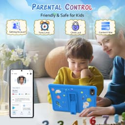 KINGRID K10 Kids Tablet 10'' Android 15 4GB RAM+8GB Expandable 64GB ROM 5G WiFi Widevine L1 5000mAh Kids Tablet PC Tablet Android Parental Control