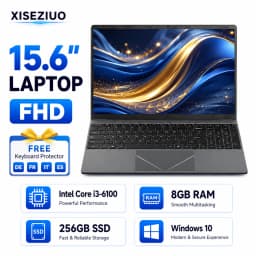 Brand New 15.6" Laptop Computer Intel Core i3-6100U 8GB 16GB RAM 256GB 512GB SSD Notebook Windows 10 Pro FHD IPS 1920x1080 Screen WiFi 5 Bluetooth 5.2 Business Office Laptop Backlit Keyboard Lightweight Portable PC with Keyboard Cover Multilingual systems