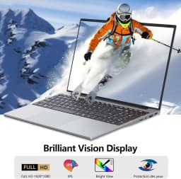 Xiaman Business Laptops 15.6" Intel Notebook PC Ultra Slim Laptop Intel Core i3-6100U 16GB RAM 1TB SSD Office Study Computer Windows 11
