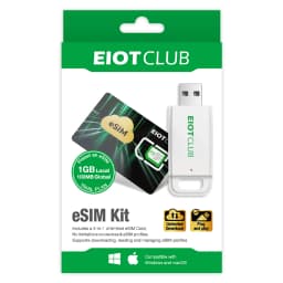 EIOTCLUB ESIM Kit - ESIM Card and ESIM Card Reader, Unlimited Download, Use in 200+ Countries, Ideal for Travel and Business