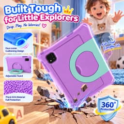 COLORROOM Kids Tablet 10.1 Inch Android 16, 6GB RAM 64GB ROM, 1TB Expandable, 6000mAh, WiFi, EVA Case, Parental Control, Google
