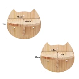Wall Mounted Cat Climbing Shelf Wooden Hammock Bed Steps Perch Scratching Post Indoor Cat Furniture For Kitten Playing Sleeping