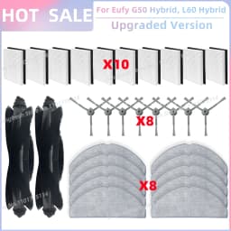 Fit For Eufy G50 Hybrid, L60 Hybrid / L60 Hybrid SES Vacuum Parts Roller Side Brush Hepa Filter Mop Cloth Dust Bag Accessories