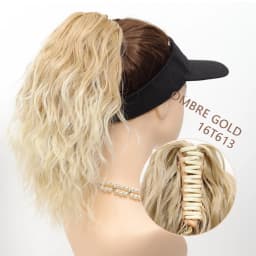 14‘’ Synthetic Short Wave Ponytail Claw Clip in Hair Extension Black Brown Gold Hairpiece for Women