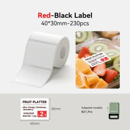 Niimbot Red & Black Dual Color Thermal Label Paper for B21 Pro Printer 300dpi Photo Paper With Adhesive Backing Card Stickers
