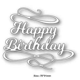 2022 New Arrival Metal Happy Birthday Phrase Word Letter Cutting Dies for Scrapbooking Greeting Card Making Stencils Paper Craft