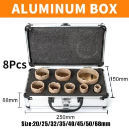 M14 Thread Diamond Dry Vacuum Brazed Drilling Core Drill Bits Set Porcelain Cup Saw Tiles Granite Marble Hole Saw Tools 15Pcs