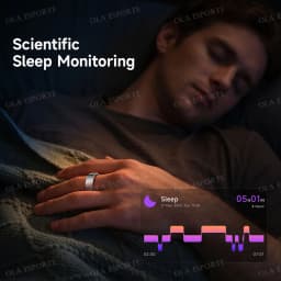 Local US Smart Ring with Charging Case for Men Women Heart Rate Blood Oxygen and Sleep Monitor, IP68 Waterproof Multi-sport Mode