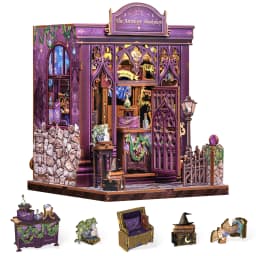 Original CUTEBEE Book Nook Kit DIY Doll House Bookshelf Insert Amazing Gift for Child Morita-Ya Japanese Style DIY Miniature Toy