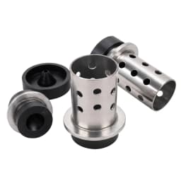 Mini Perforated Stainless Steel Casting Flask with Rubber Base for Jewelry Vacuum Lost Wax Casting Mold Tool