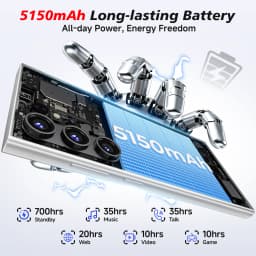 OUKITEL C61 GT Cell Phone Unlocked 6.88" Display Smartphone,5150mAh Battery Phone,  16GB+128GB/TF 1TB, 13MP Camera, 4G