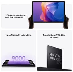 Xiaomi Redmi Pad 2 PC Tablet 9000mAh Battery 11" 2.5K WiFi 90Hz Display Media Tek Helio G100-Ultra Processor Xiaomi HyperOS 2 System