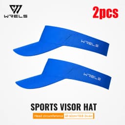 WRELS 1/2/3pcs Summer Sun Protection Empty Top Hat Breathable Sweat Absorbing Sun Visor Caps Outdoor Sport Running Tennis Caps