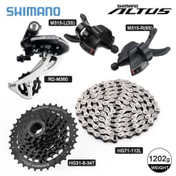 Shimano Acera Altus M360 24S Groupset 3x8 Speed M315 Shifter M310 Derailleur HG31-8 Cassette 8S K7 HG70 HG41Chain 112 Links