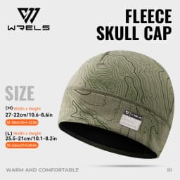 WRELS Fleece Watch Cap Beanie Hat Winter Skull Cap Warm Beanie Thick Windproof Lightweight for Running Skiing Cycling Sports