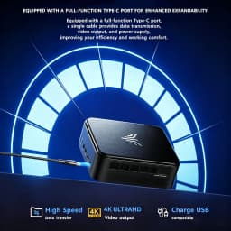 ACEMAGIC E3B Amd Ryzen 7 7735Hs (8C/16T Up To 4.75Ghz) 24Gb Ram 512Gb Ssd Mini Pc Air-Cooled Triple 4K Monitor Wifi 6 Windows 11 Pro Quiet For Office & Home Office