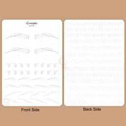 Microblading Practice Skin Pattern Sheet Pre-Printed Brow Mapping Guide Flexible Silicone Pad for Precise Hair Strokes & Shading