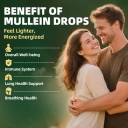 Mullein Leaf Extract Drops - Lung Cleanse - Powerful Mullein for Immune Support,Detox & Respiratory Support - Herbal Supplements