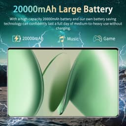 All-Round 10.36 Inch Android 13 Tablet, 14 Core Processor, 16Gb Ram 1Tb Rom, 20000Mah Battery, 5g Dual Sim Wifi, 16Mp+32Mp Cameras for Gaming, Video Streaming, and Daily Office Work