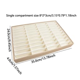 Stylish Velvet Bangle Tray With 40 Slot Inserts Display Stand for WatchBracelet Holder Case Jewelry Display Storage Rack