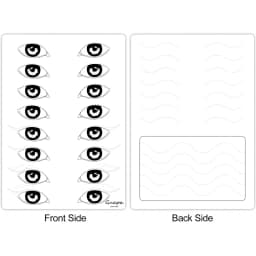 Microblading Practice Skin Pattern Sheet Pre-Printed Brow Mapping Guide Flexible Silicone Pad for Precise Hair Strokes & Shading