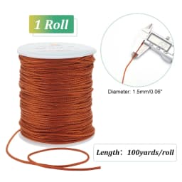 1.5mm 100 Yards Black Nylon Cord Wind Chime Cord Replacement Braided Lift Shade Blind String for Windows Roman Rollers Repair