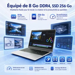 15.6 Inch Full Hd Ips 1920X1080 Laptop Intel Celeron N3450 8Gb Ddr4 Ram 256Gb Ssd Windows11 2.4G/5G Wifi Bluetooth 5.0 5000Mah Battery Numeric Keypad Webcam Mini HDMI France Stock 24H Delivery 2 Years Warranty Student Office Laptop