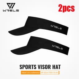 WRELS 1/2/3pcs Summer Sun Protection Empty Top Hat Breathable Sweat Absorbing Sun Visor Caps Outdoor Sport Running Tennis Caps