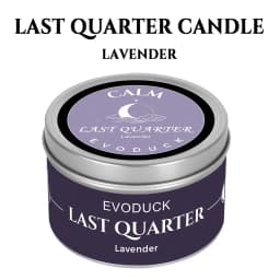 Waning Moon Scented Candle Soy Wax Lavender Scented Candles Silver Tin with Purple Crystal Chips Bestfriend Gifts Gift for Woman