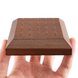 Black Walnut Solid Wood Display Stand for 16G 14G Body Piercing Jewelry 20 Holes Display Holder