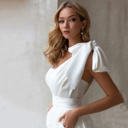 Customized Short Jumpsuit Wedding Gown Long Detachable Train With Bow One Shoulder Waisted Robe De Mariée Backless Bride Dresses