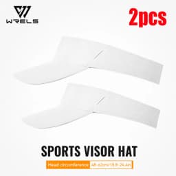 WRELS 1/2/3pcs Summer Sun Protection Empty Top Hat Breathable Sweat Absorbing Sun Visor Caps Outdoor Sport Running Tennis Caps
