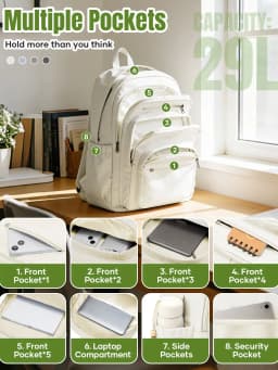 Schoolbag Female Student Junior High School Waterproot Backpack Large Capacity High School Bag Ins Style Middle School Backpack
