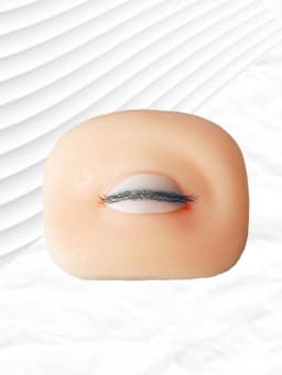 3D Eyelash Mannequin Eyesfor Eyelash Practice, Flat Doll Head, Korean Makeup Tool,False Eyelash Grafting Training Mannequin Head