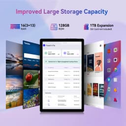 URAO 10.36 Inch Octa-Core Tablet Android 14,16GB RAM 128GB ROM 1280*800 HD LCD Tablet PC Dual Camera TF Card Expand 1TB 5000mAh WIFI Learning Entertainment Tablet